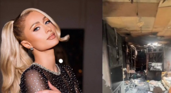 Sufre Paris Hilton un incendio