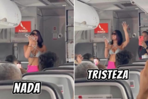 Ana del Castillo sorprendió a pasajeros de avión al cantar