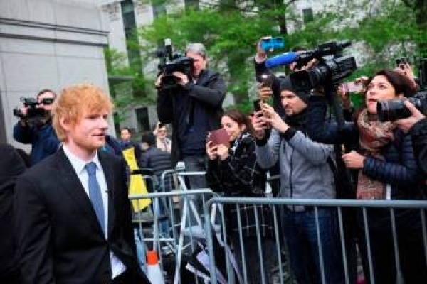 Después de un pequeño recital, el jurado declaró inocente a Ed Sheeran