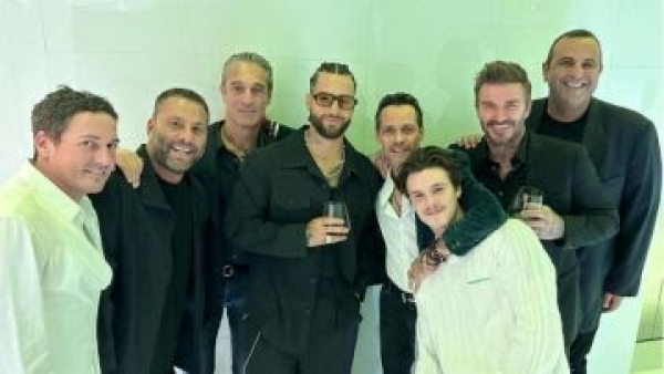 Maluma celebró su cumpleaños junto a Marc Anthony y David Beckham