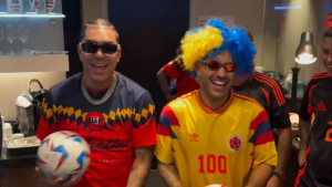 Ryan Castro y Feid terminaron en el camerino de Colombia