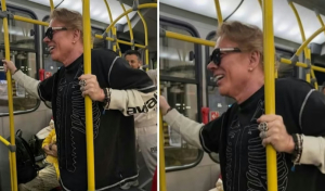 Axl Rose sorprendió al irse en bus tras su concierto en Bogotá