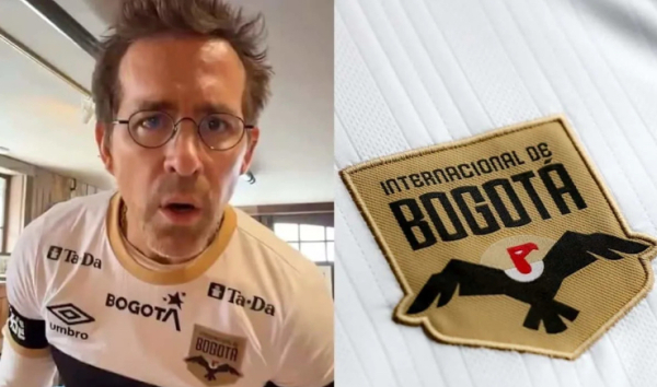 Ryan Reynolds vistió la camiseta de su nuevo club colombiano