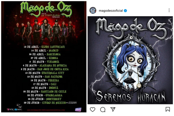 Mägo de Oz confirma concierto en Colombia