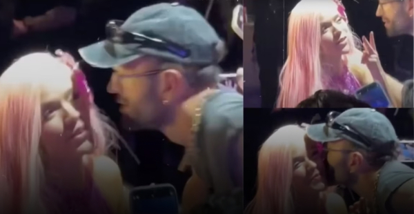 Karol G aceptó besos de un fan en pleno concierto
