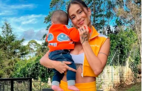 Greeicy Rendón y Mike Bahía dejaron ver el rostro de su hijo